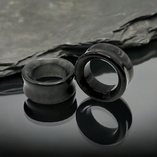 Stone tunnels for stretched ears plugs