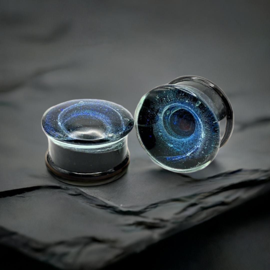 glass galaxy plugs for stretched ears