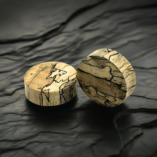 Wood plugs gauges for stretched ears