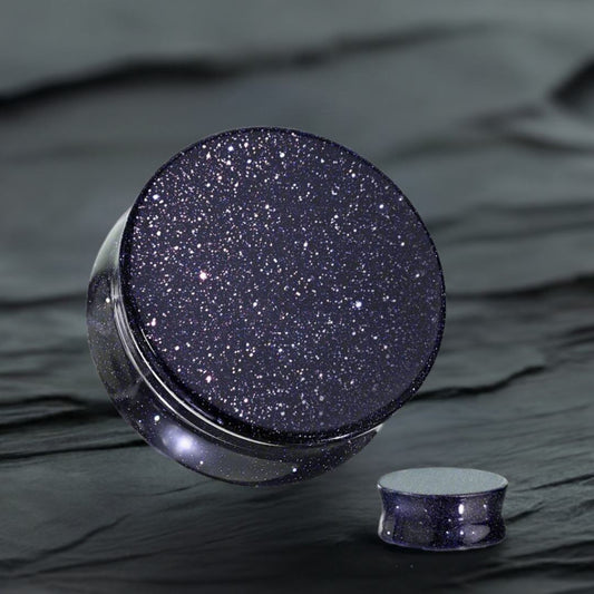 Glittery plugs for stretched ears