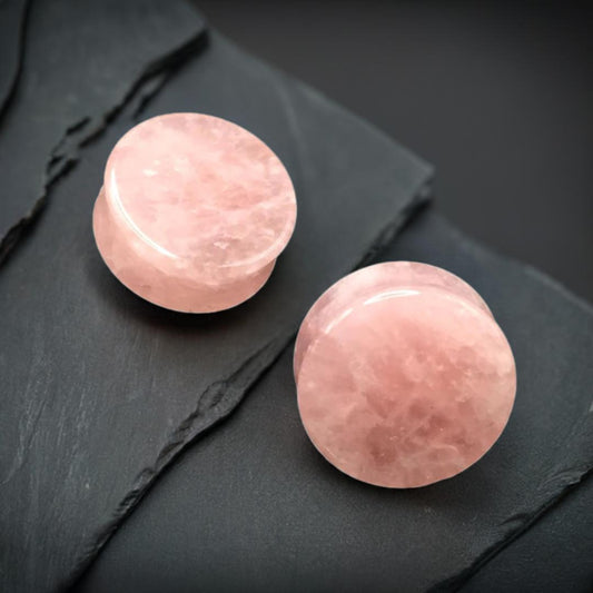 Rose QUartz Plugs and Gauges