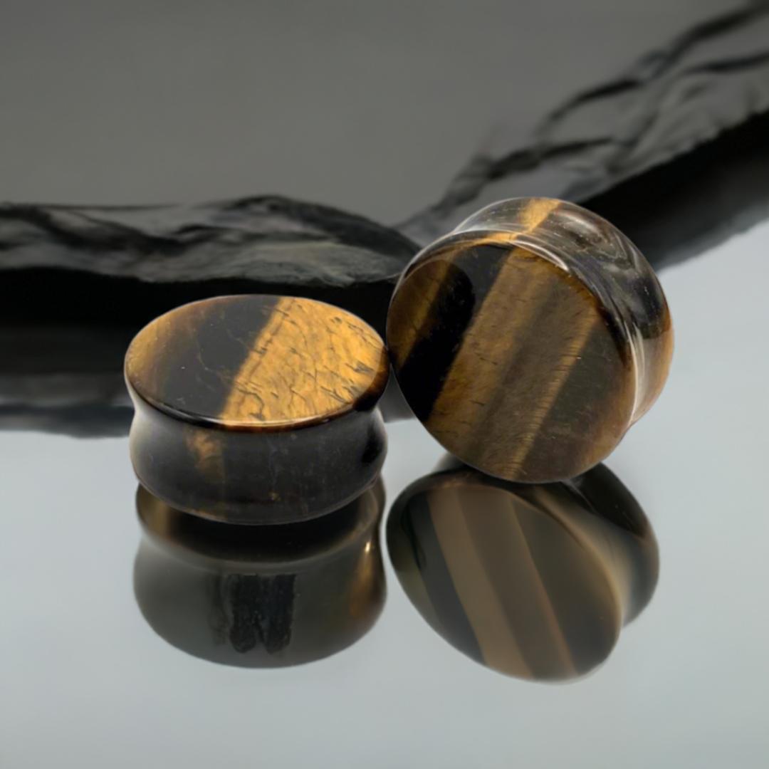 Tigers eye stone plugs gauges