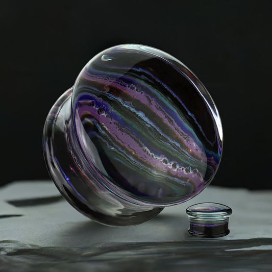 Dark Nebula Glass Plugs