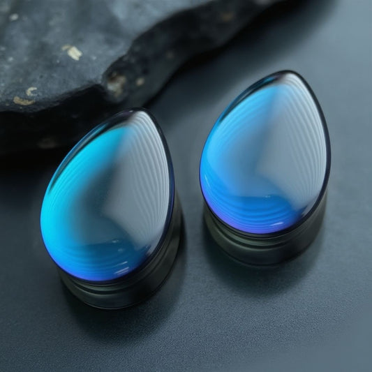 Midnight Shimmer Teardrop Plugs