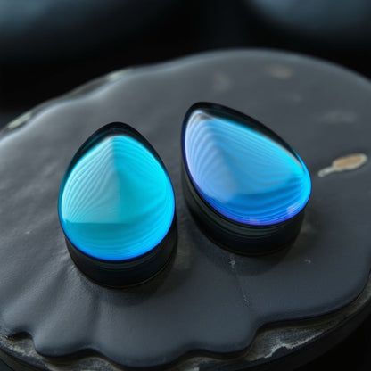 Midnight Shimmer Teardrop Plugs