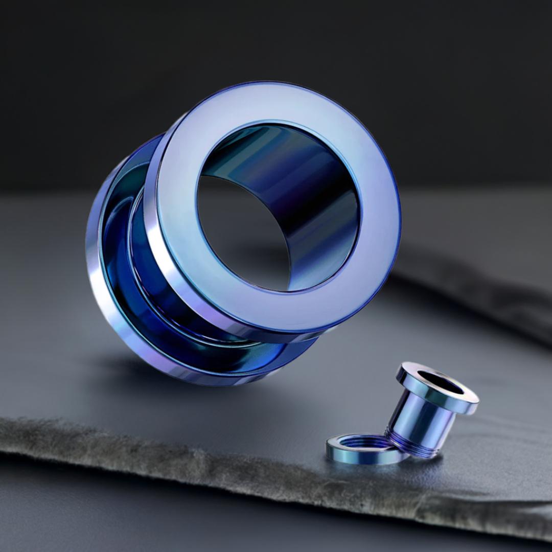 blue steel tunnels gauges for stretched ears