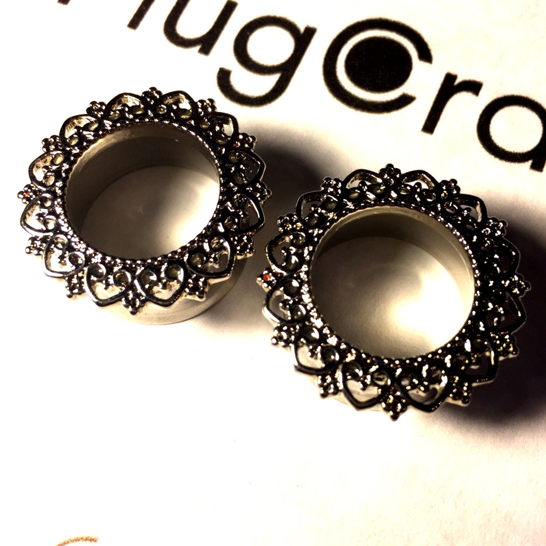 *CLEARANCE* Steel Filigree Mandala Tunnels - 19mm / 3/4"