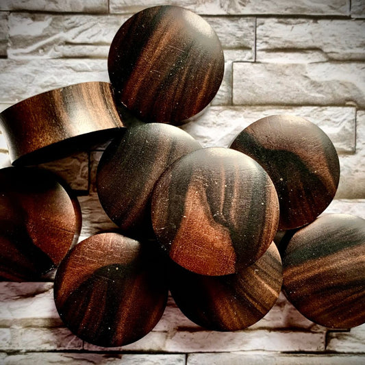 Striped Ebony Wood Plugs